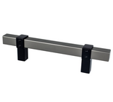 Ash Gray and Matte Black "Rio" Dual-Finish Cabinet Knob and Drawer Pulls - Forge Hardware Studio