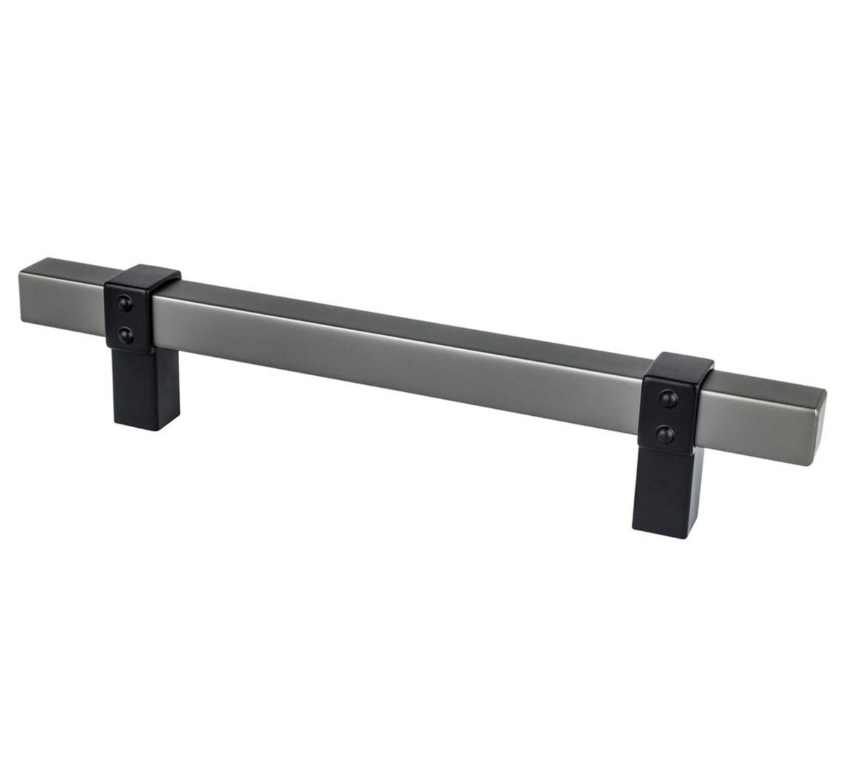 Ash Gray and Matte Black "Rio" Dual-Finish Cabinet Knob and Drawer Pulls - Forge Hardware Studio