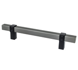 Ash Gray and Matte Black "Rio" Dual-Finish Cabinet Knob and Drawer Pulls - Forge Hardware Studio