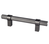 Knurled "Prelude" Ash Gray Cabinet Knobs and Drawer Pulls - Forge Hardware Studio
