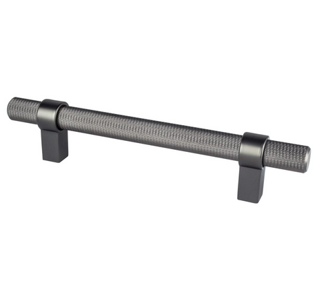 Knurled "Prelude" Ash Gray Cabinet Knobs and Drawer Pulls - Forge Hardware Studio