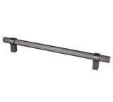 Knurled "Prelude" Ash Gray Cabinet Knobs and Drawer Pulls - Forge Hardware Studio