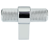 Knurled "Prelude" Polished Chrome Cabinet Knobs and Drawer Pulls - Forge Hardware Studio