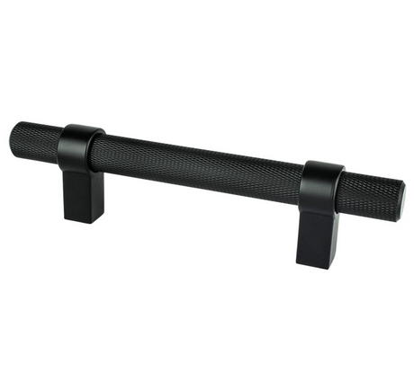 Knurled "Prelude" Matte Black Cabinet Knobs and Drawer Pulls - Forge Hardware Studio