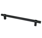 Knurled "Prelude" Matte Black Cabinet Knobs and Drawer Pulls - Forge Hardware Studio