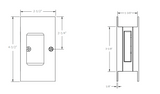 Polished Brass Pocket Door Lock Large 4-1/2" Bathroom Privacy Lock Hardware - Forge Hardware Studio