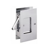 Polished Chrome Pocket Door Lock Large 4-1/2" Bathroom Privacy Lock Hardware - Forge Hardware Studio