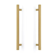 T-Bar "European" Back to Back Satin Brass Appliance Pulls - Forge Hardware Studio