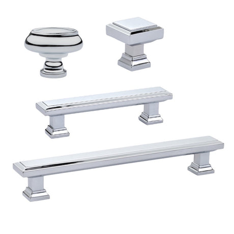 Polished Chrome "Glow" Cabinet Knobs and Drawer Pulls - Forge Hardware Studio
