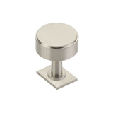 Brushed Nickel "Maison No. 2" Smooth Drawer Pulls and Cabinet Knobs with Optional Backplate - Forge Hardware Studio
