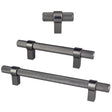 Knurled "Prelude" Ash Gray Cabinet Knobs and Drawer Pulls - Forge Hardware Studio
