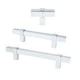 Polished Chrome "Rio" T-Bar Cabinet Knob and Drawer Pulls - Forge Hardware Studio