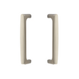 Back to Back "Riverside" Door Pull in Satin Nickel  Hardware for Interior Sliding and Barn Doors - Forge Hardware Studio