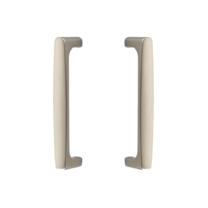 Back to Back "Riverside" Door Pull in Satin Nickel  Hardware for Interior Sliding and Barn Doors - Forge Hardware Studio
