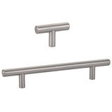 T-Bar "European" Satin Nickel Cabinet Knobs and Pulls - Forge Hardware Studio