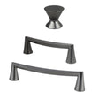 Ash Gray "Core" Drawer Pulls and Cabinet Knob - Forge Hardware Studio