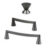 Ash Gray "Core" Drawer Pulls and Cabinet Knob - Forge Hardware Studio