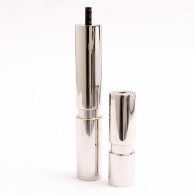 Set of 2- Mid-century Modern Furniture Legs - Replacement Legs in Polished Nickel - Forge Hardware Studio