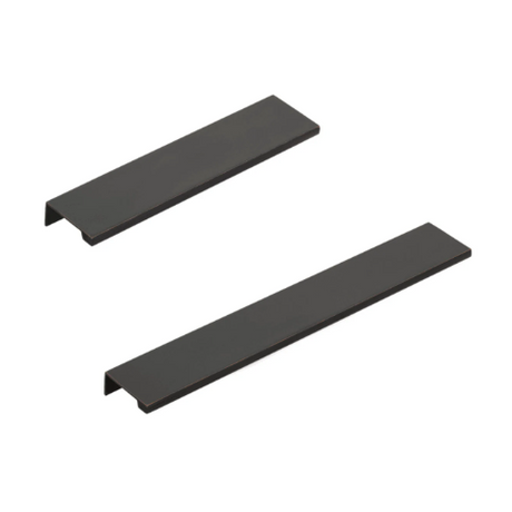 Oil Rubbed Bronze "Dina" Tab Finger Drawer Pulls - Forge Hardware Studio