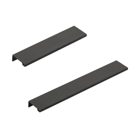 Oil Rubbed Bronze "Dina" Tab Finger Drawer Pulls - Forge Hardware Studio