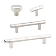 Geometric Polished Nickel "Geo" Cabinet Knobs and Drawer Pulls - Forge Hardware Studio