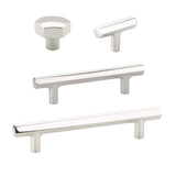 Geometric Polished Nickel "Geo" Cabinet Knobs and Drawer Pulls - Forge Hardware Studio