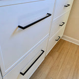 Matte Black "Trane" Drawer Pulls and Knob - Forge Hardware Studio