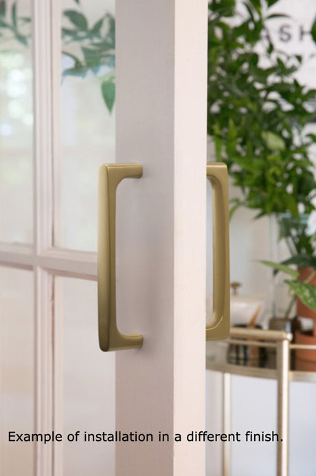 Back to Back "Riverside" Door Pull in Satin Nickel  Hardware for Interior Sliding and Barn Doors - Forge Hardware Studio