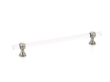 Satin Nickel and Lucite "Gleam" Cabinet Knobs and Drawer Pulls (Adjustable) - Forge Hardware Studio