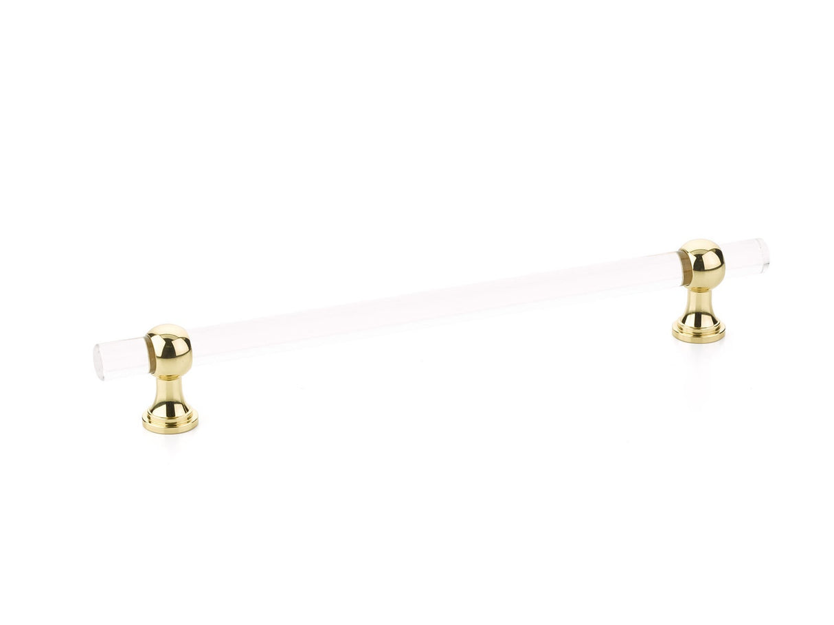 Polished Brass and Lucite "Gleam" Cabinet Knobs and Drawer Pulls (Adjustable) - Forge Hardware Studio