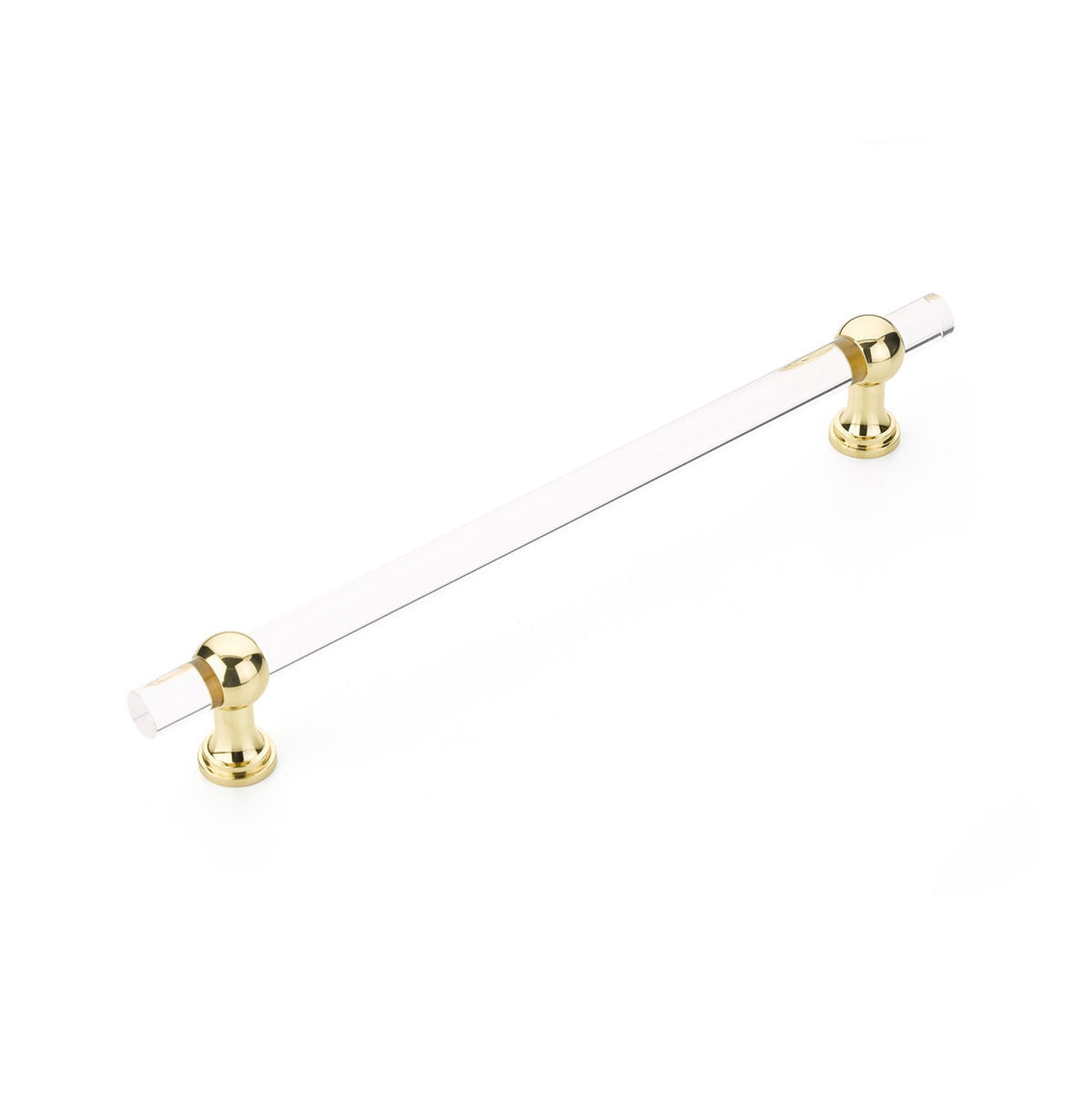 Polished Brass and Lucite "Gleam" Cabinet Knobs and Drawer Pulls (Adjustable) - Forge Hardware Studio