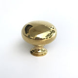 Unlacquered Brass "Eloise" Round Cabinet Knob - Kitchen Drawer Pull - Brass Cabinet Hardware 