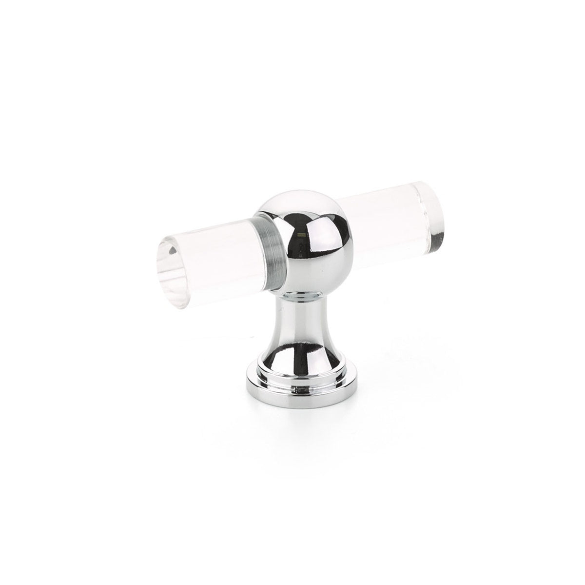 Polished Chrome and Lucite "Gleam" Cabinet Knobs and Drawer Pulls (Adjustable) - Forge Hardware Studio