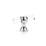 Polished Chrome and Lucite "Gleam" Cabinet Knobs and Drawer Pulls (Adjustable) - Forge Hardware Studio