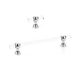 Polished Chrome and Lucite "Gleam" Cabinet Knobs and Drawer Pulls (Adjustable) - Forge Hardware Studio