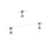 Polished Chrome and Lucite "Gleam" Cabinet Knobs and Drawer Pulls (Adjustable) - Forge Hardware Studio
