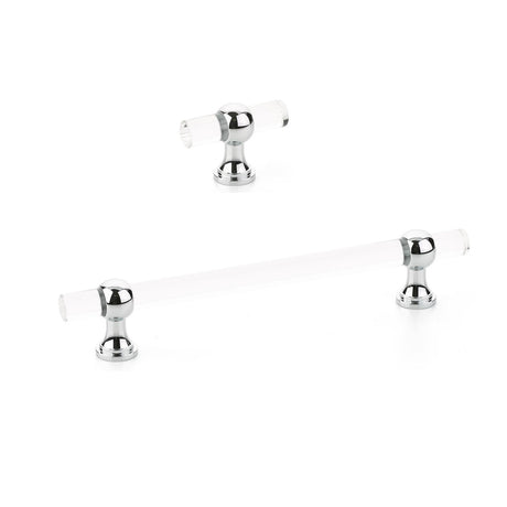 Polished Chrome and Lucite "Gleam" Cabinet Knobs and Drawer Pulls (Adjustable) - Forge Hardware Studio
