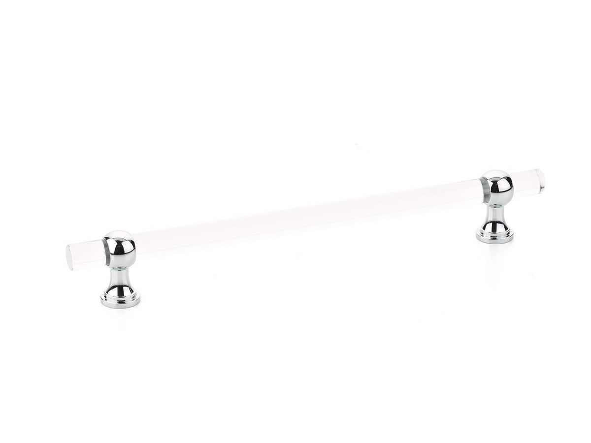 Polished Chrome and Lucite "Gleam" Cabinet Knobs and Drawer Pulls (Adjustable) - Forge Hardware Studio