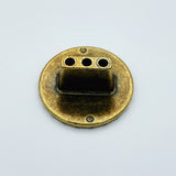 Reeded Antique Brass "Daisy" Round Cabinet Knob - Forge Hardware Studio