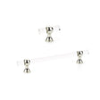 Polished Nickel and Lucite "Gleam" Cabinet Knobs and Drawer Pulls (Adjustable) - Forge Hardware Studio