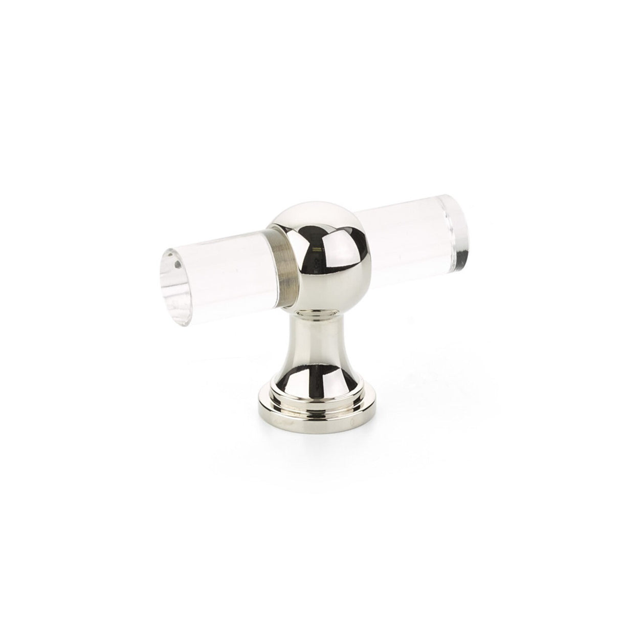 Polished Nickel and Lucite "Gleam" Cabinet Knobs and Drawer Pulls (Adjustable) - Forge Hardware Studio
