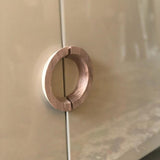 Wood Drawer Pull Walnut Mid-century Modern Semi-Circle Wood Handles - Forge Hardware Studio