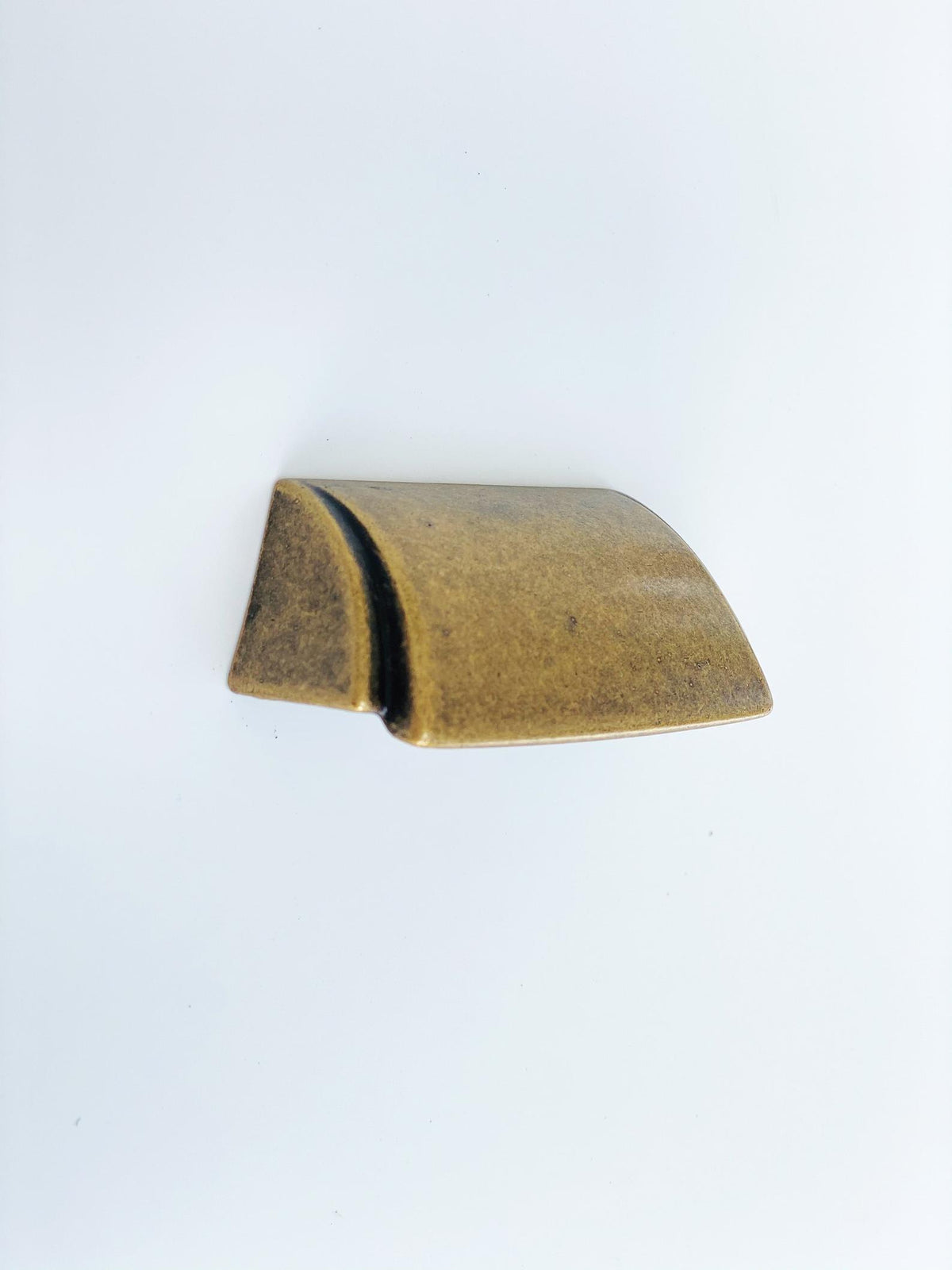 Antique Bronze "Ella" Cup Drawer Pull - Forge Hardware Studio