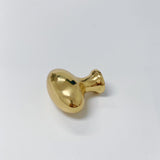 Unlacquered Brass "Heritage" Oval Cabinet Knob - Forge Hardware Studio