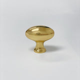 Polished Brass "Heritage" Oval Cabinet Knob - Forge Hardware Studio
