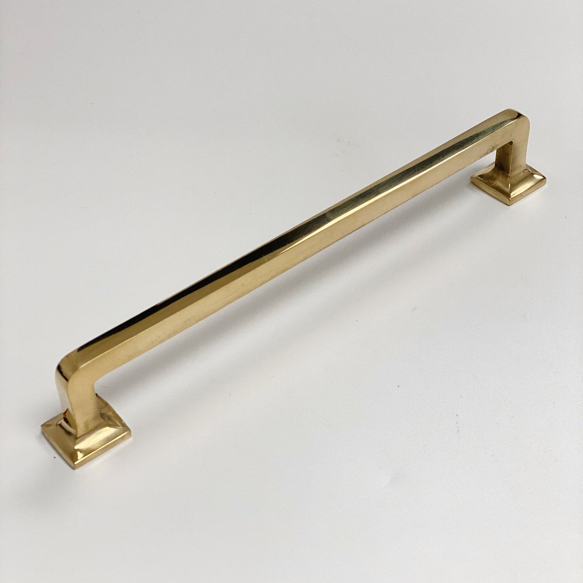 Unlacquered Brass "Eloise" Mission Style Drawer Pull - Forge Hardware Studio