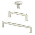 Kelly No.1 Brushed Nickel Cabinet Drawer Pulls - Forge Hardware Studio