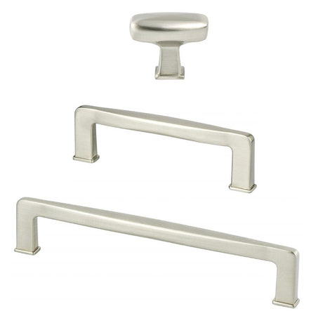 Kelly No.1 Brushed Nickel Cabinet Drawer Pulls - Forge Hardware Studio