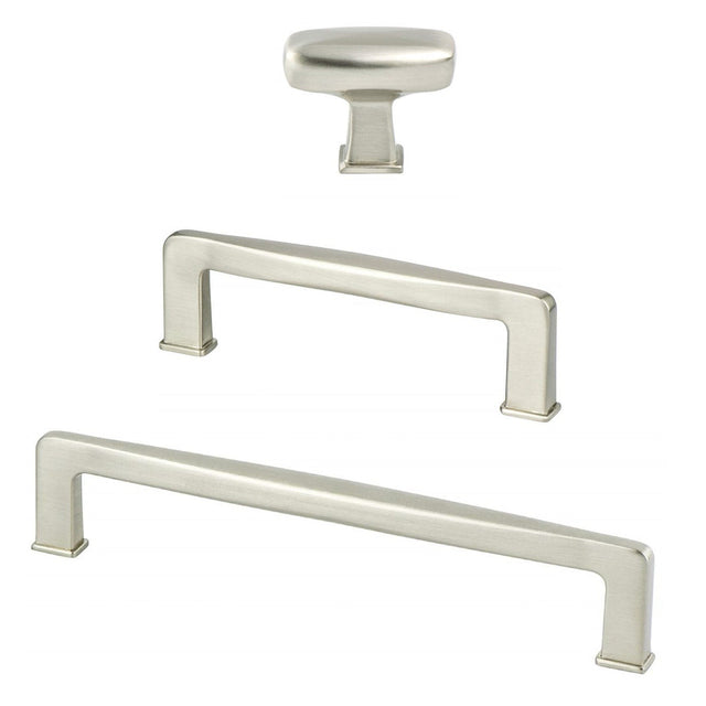 Kelly No.1 Brushed Nickel Cabinet Drawer Pulls - Forge Hardware Studio