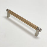 Knurled "Converse" Brushed Nickel and Champagne Bronze Dual-Finish Knobs and Pulls - Forge Hardware Studio